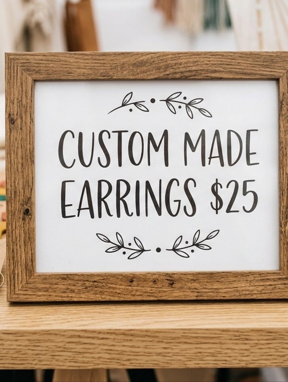 Custom Earrings Upon Request